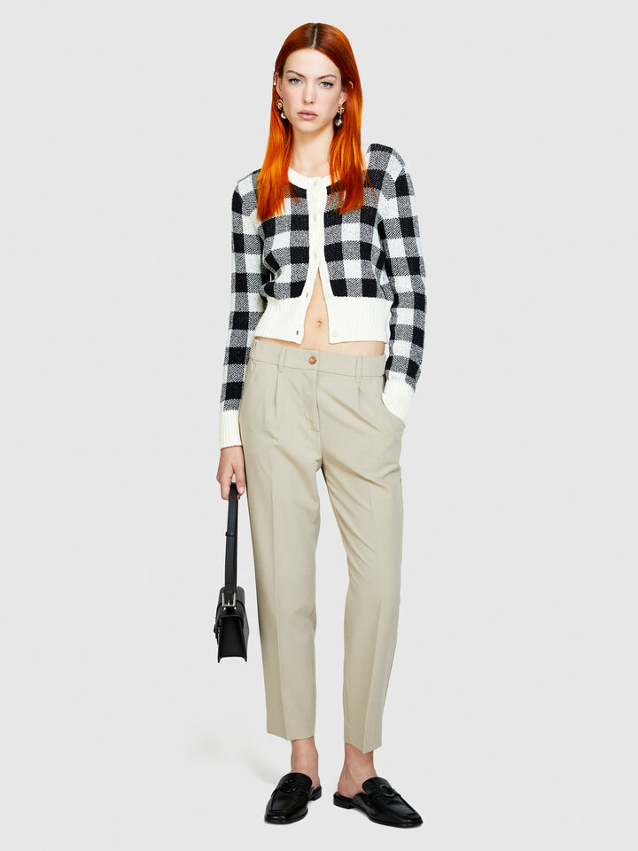 Solid color joggers - women's joggers - Beige | Sisley image number 1